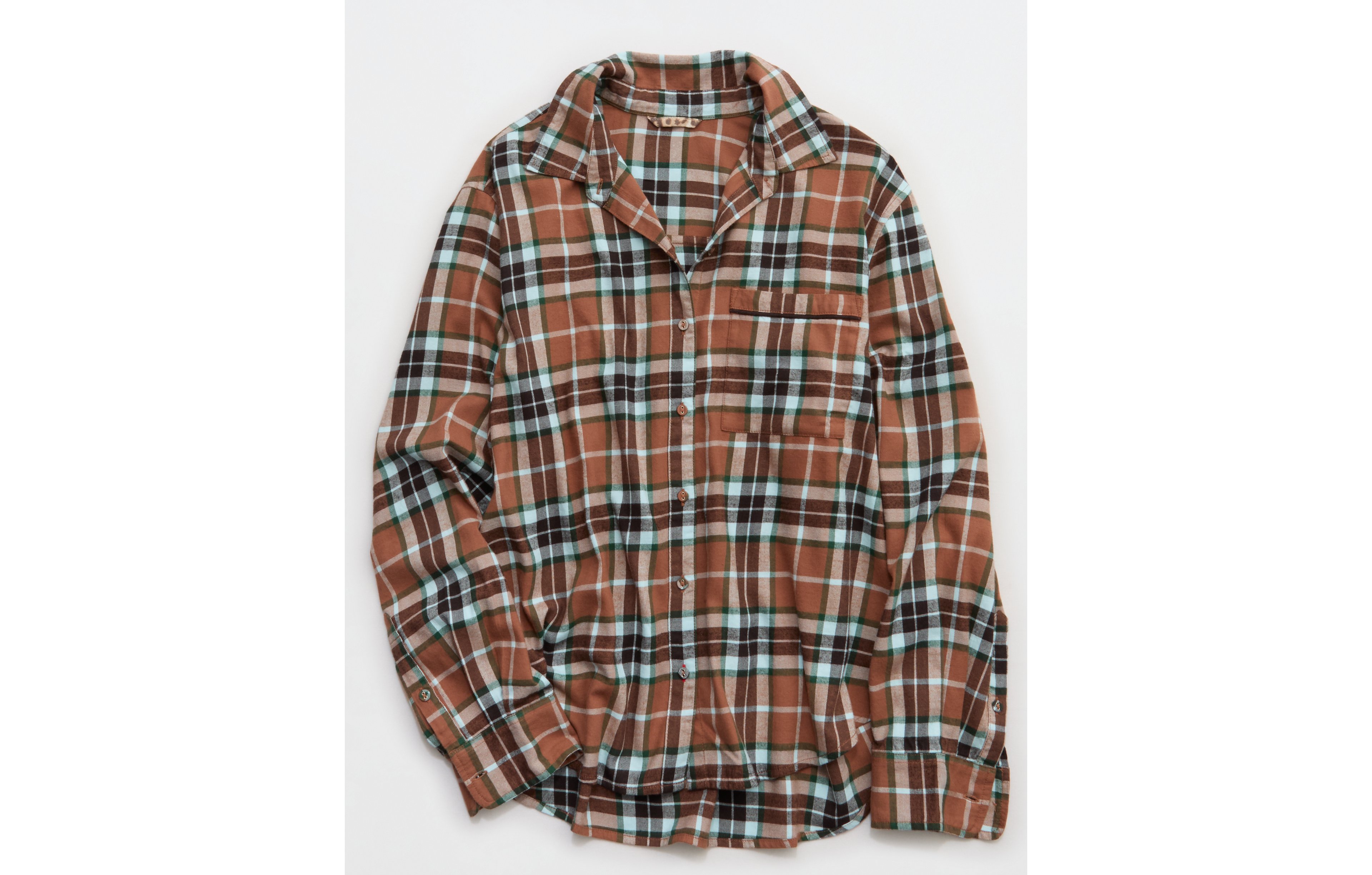 Aerie Checked Out Flannel Oversized Top