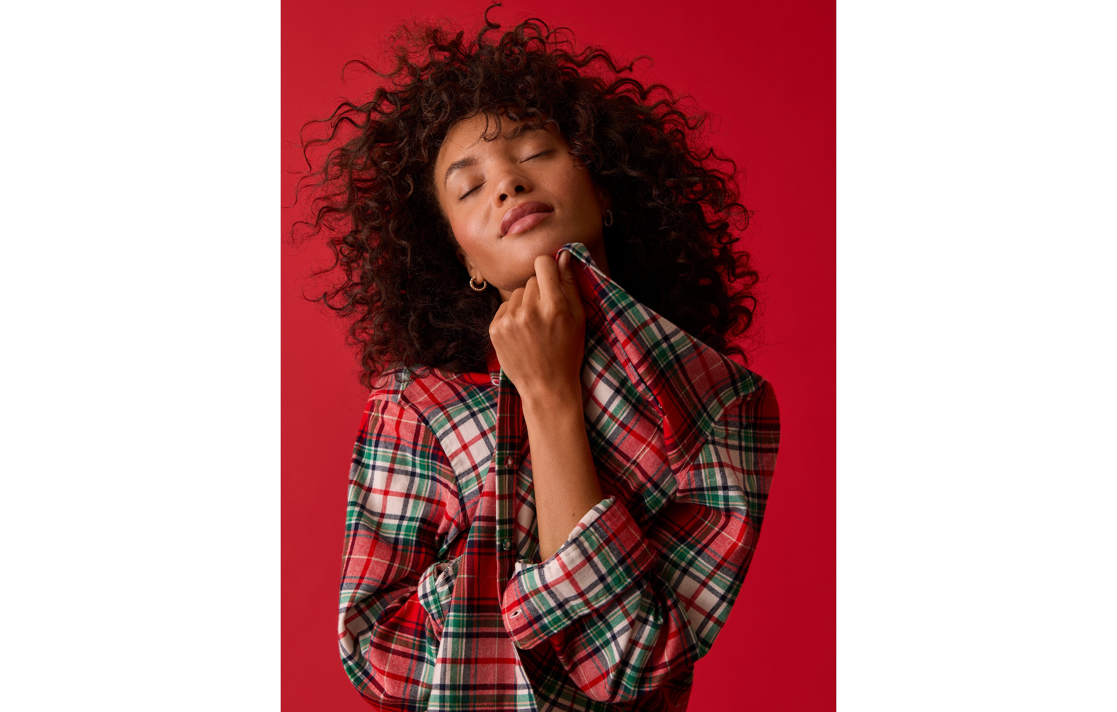 Aerie Checked Out Flannel Oversized Top