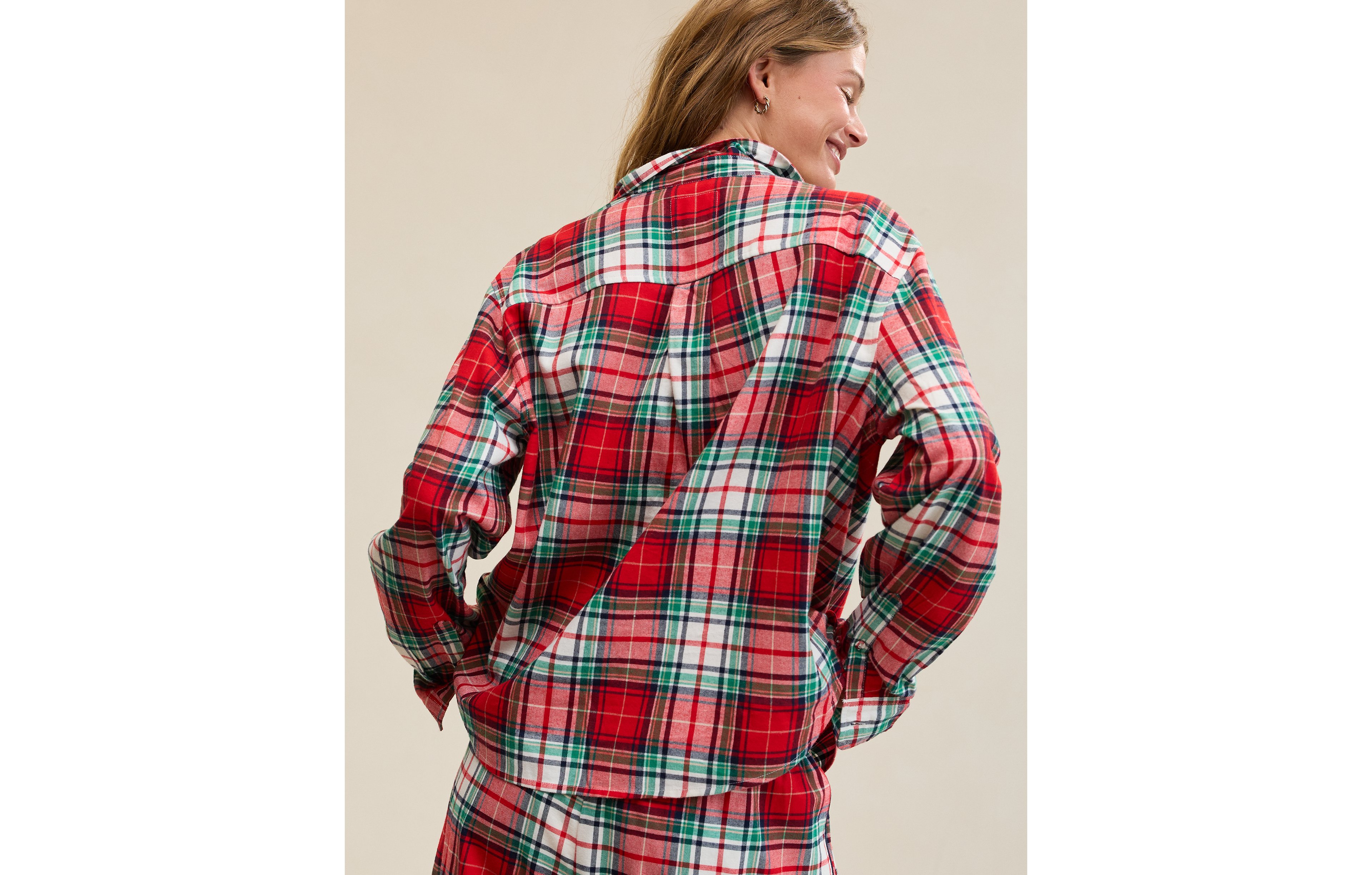 Aerie Checked Out Flannel Oversized Top
