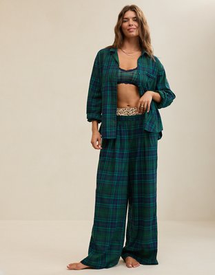 Aerie Checked Out Flannel Oversized Top