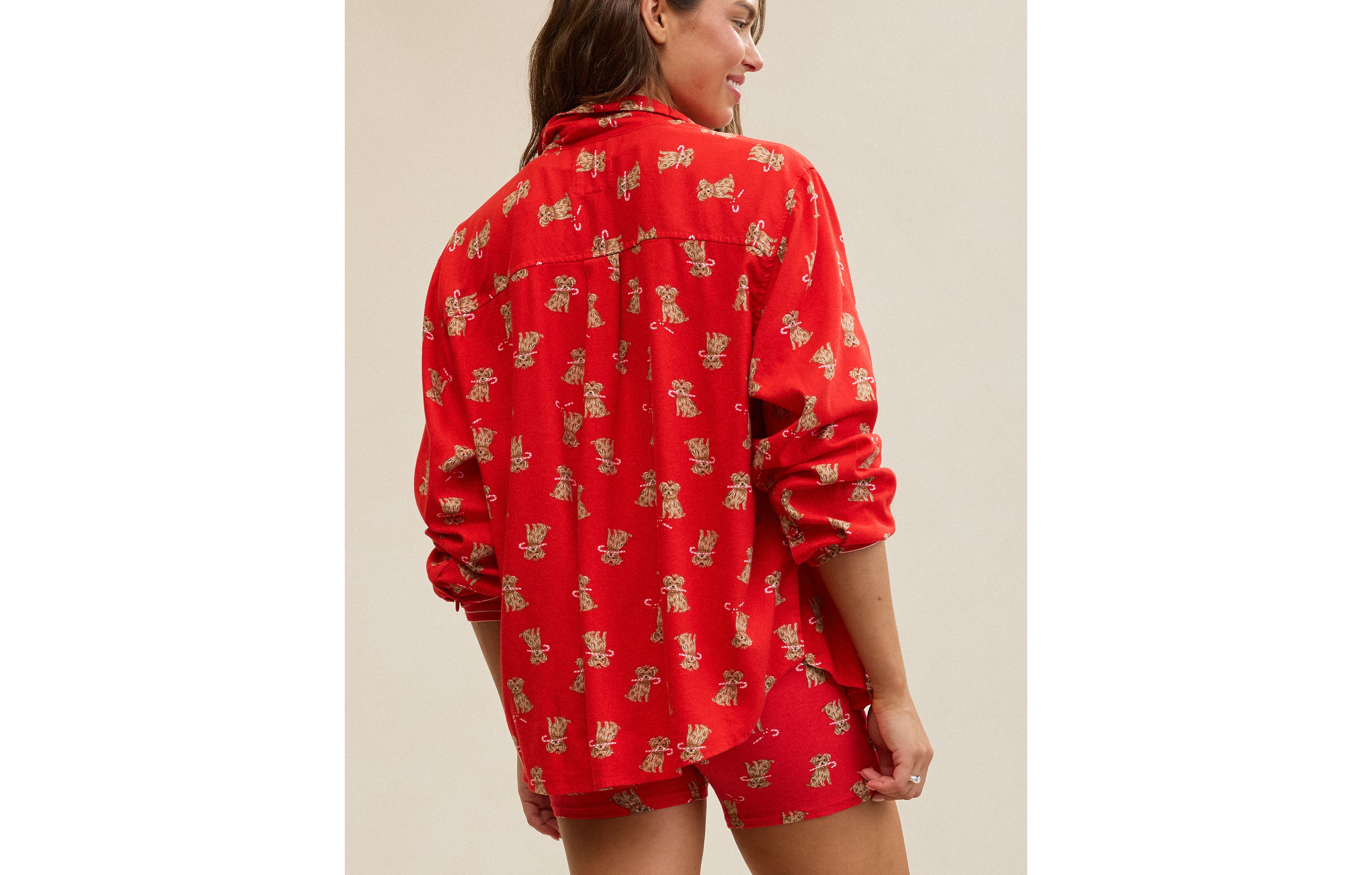 Aerie Checked Out Flannel Oversized Top