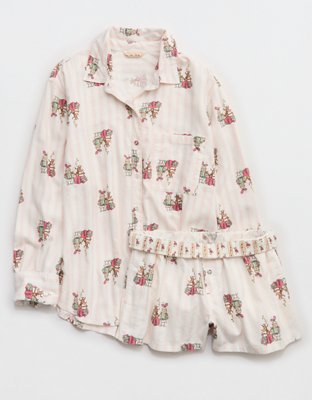 Aerie Checked Out Flannel Oversized Top