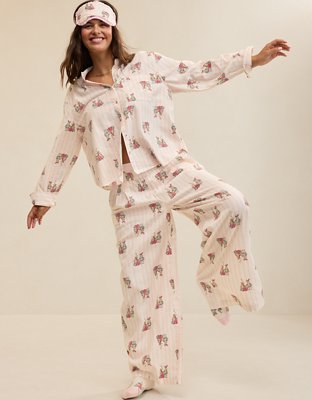 Aerie Checked Out Flannel Cindy Lou Oversized Top