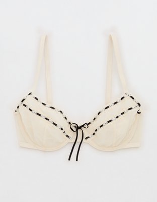 Show Off Bra Vintage sin Relleno con Bordado Femenino