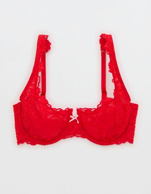 Show Off Dozen Roses Lace Unlined Bra