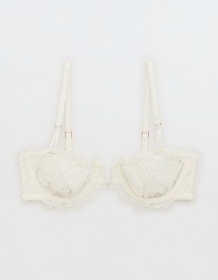 Aerie Real Power Poppy Lace Unlined Bra