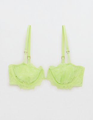 Aerie Real Power Poppy Lace Unlined Bra