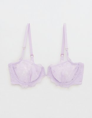 Aerie Real Power Poppy Lace Unlined Bra