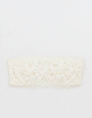 Aerie Real Power Beach Daze Lace Unlined Bandeau Bra