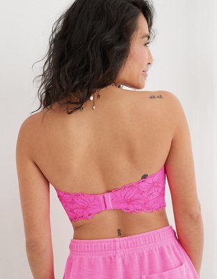 Aerie Real Power Beach Daze Lace Unlined Bandeau Bra