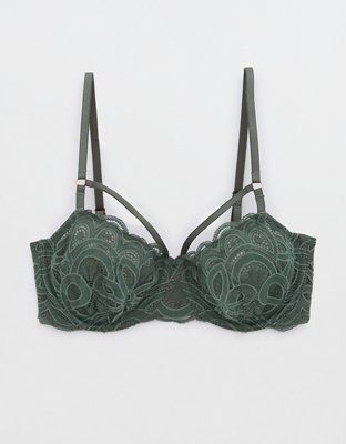 Buy Victoria's Secret Shaded Spruce Green Wicked Unlined Lace Balcony Bra  from Next Luxembourg