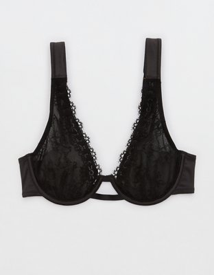 aerie black bralette size - Gem