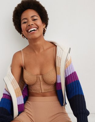 Бра Show Off Cozy, мягкая чашка, в рубчик — Aerie — фото 5