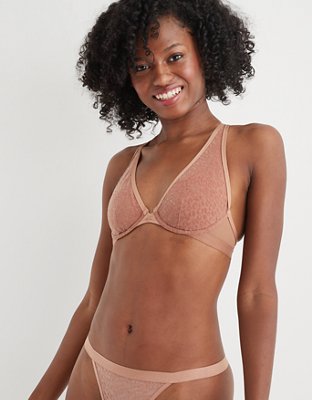 Aerie Real Power Wireless Push Up Be Free Lace Bra