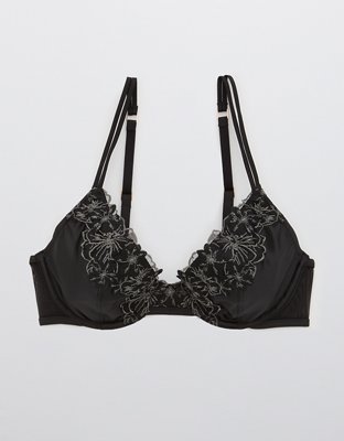 Aerie Real Power Plunge Push Up Slumber Party Lace Bra