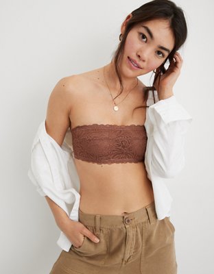 Aerie Real Power Firework Lace Unlined Bandeau Bra