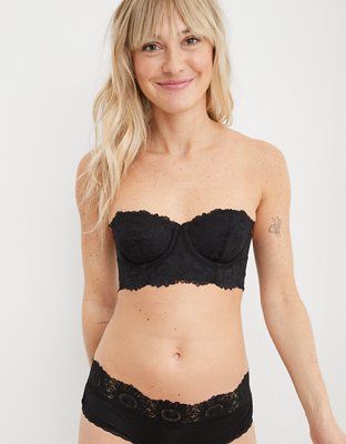 Aerie Real Power Unlined Balconette Sunflower Lace Bra