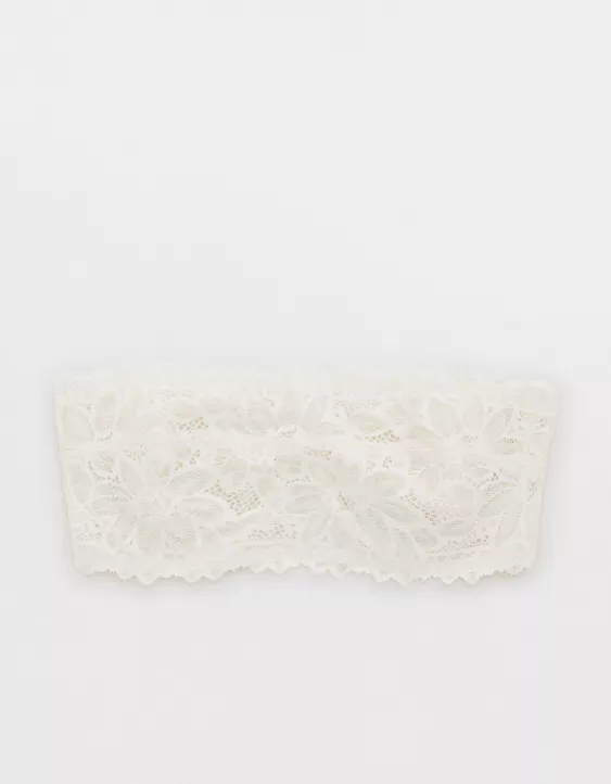 Aerie Real Power Unlined Sunkissed Lace Bandeau Bra