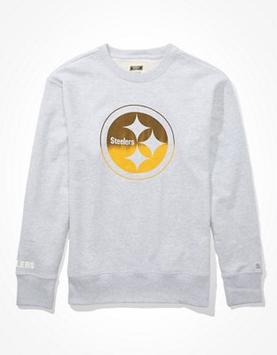 steelers grey crew neck sweatshirt