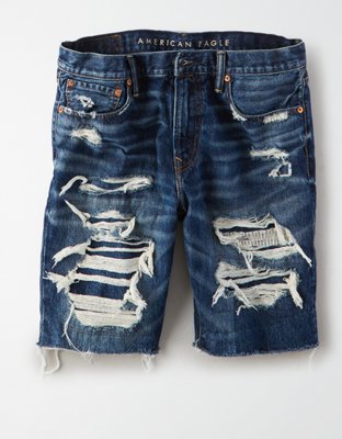 ripped jean shorts mens american eagle