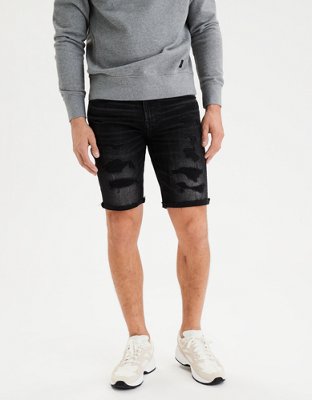 black jean shorts mens