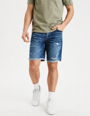 white ripped shorts mens