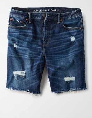 mens skinny stretch jean shorts