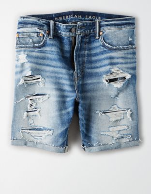 ripped jean shorts mens american eagle