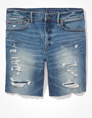 AE AirFlex+ MoveFree Athletic Denim Shorts con rasgados