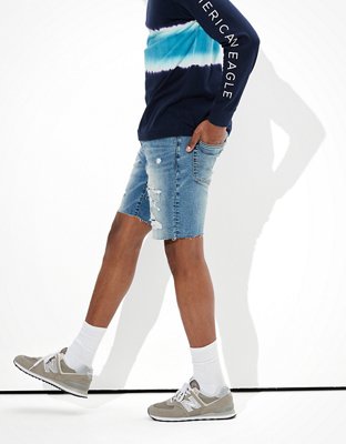AE AirFlex+ MoveFree Athletic Denim Shorts con rasgados