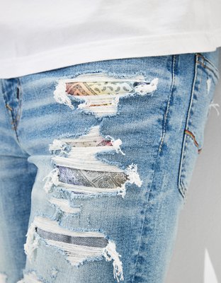 Мужские джинсы American Eagle AE Pride AirFlex+ Patched Denim Short — фото 7