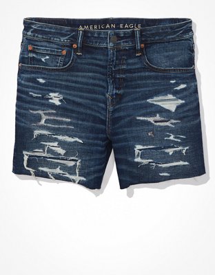 Frontwalk Mens Casual Ripped Jean Shorts Slim Fit Hole Short Pants