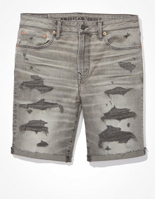 Ripped jean shorts deals mens american eagle