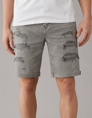 Ripped jean shorts mens cheap american eagle