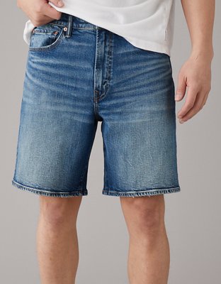 Clearance RYRJJ Mens Jean Shorts Distressed Ripped Denim Shorts Summer  Casual Classic Slim Straight Stretchy Short Jeans(NO Belt)(Khaki,XXL) 