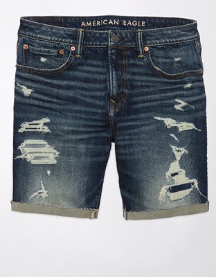 AE EasyFlex 9" Athletic Ripped Denim Short