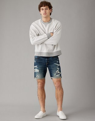 AE EasyFlex 9" Athletic Ripped Denim Short