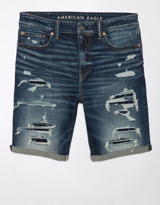 American Eagle JORTS Denim Frayed Look Cut-Off Shorts Look 6 Flex Boxers  Men's