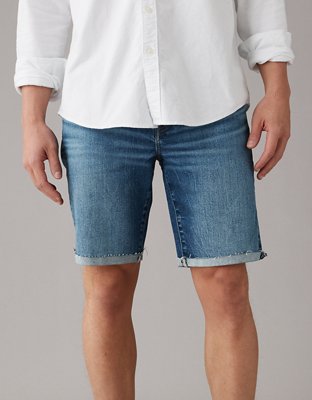 YYDGH Men's Ripped Jean Short Distressed Straight Fit Denim Shorts