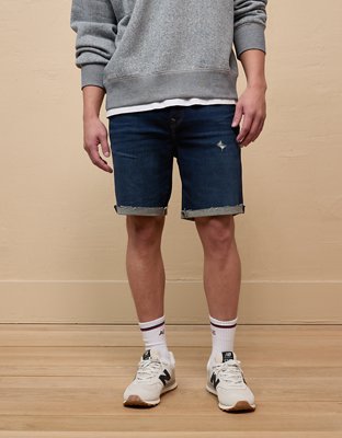 AE AirFlex+ Distressed 9 Denim Short