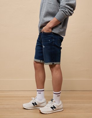 AE 9" AirFlex+ Distressed Denim Short