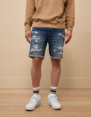 AE 9" AirFlex+ Patched Denim Short
