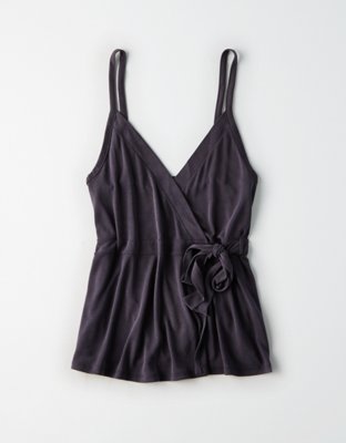 Женские топы American Eagle AE Wrap Front Tank — фото 3