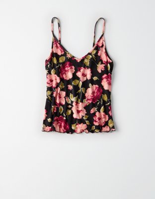 Женские топы American Eagle AE Soft & Sexy Crinkle Hem Cami — фото 3