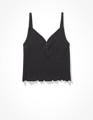 Женские топы American Eagle AE Henley Crop Cami — фото 3