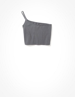 Женские топы American Eagle AE One Shoulder Tank Top — фото 4