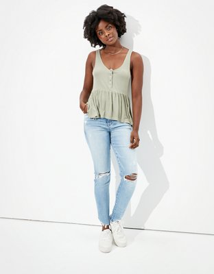 American eagle store peplum tank