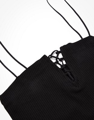 Женские топы American Eagle AE Lace Up Bungee Tank Top — фото 4