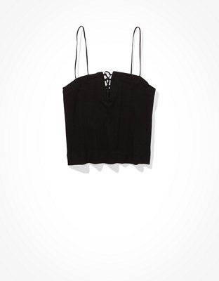 Женские топы American Eagle AE Lace Up Bungee Tank Top — фото 3