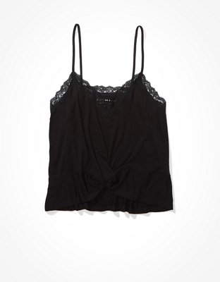 Женские топы American Eagle AE Lace Twist-Front Tank Top — фото 3